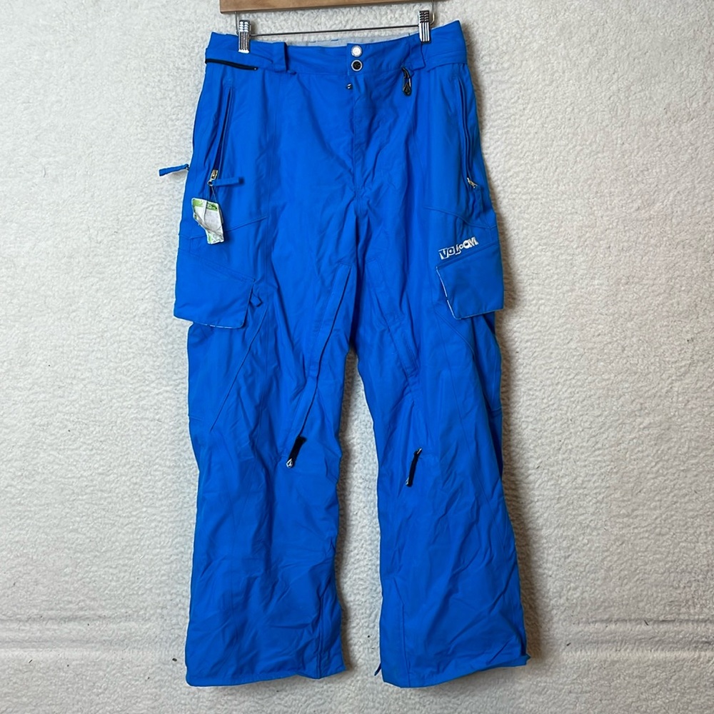 Volcom Nimbus Womens Blue Waterproof TONE Snow Ski Snowboarding Pants SMALL